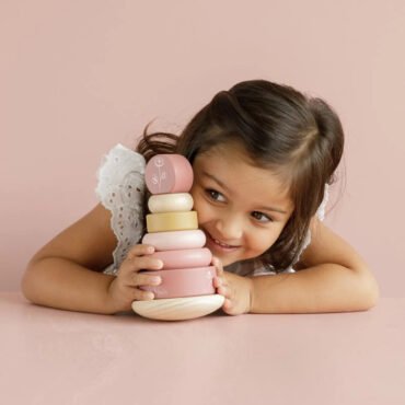 Ξύλινη Πυραμίδα Ταξινόμησης & Ταλάντωσης - Flowers Little Dutch