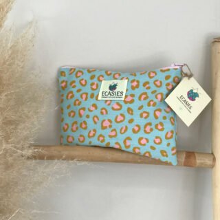 Χειροποίητο Τσαντάκι Νεσεσέρ - Mint Leopard Ecasies