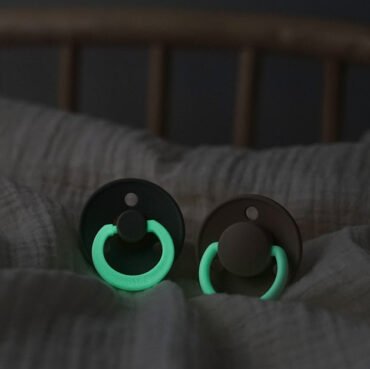 Bibs Πιπίλες Νυκτός Καουτσούκ Colour Round Sage/Cloud Glow 2 Τμχ. 6+M