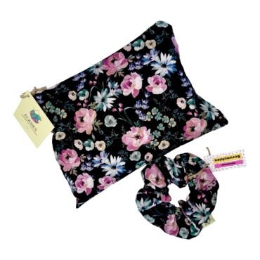 Σετ Νεσεσέρ Με Scrunchie - Blue Floral Ecasies