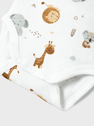 Σετ 2 Φορμάκια Κοντομάνικα Beige Animal Name it