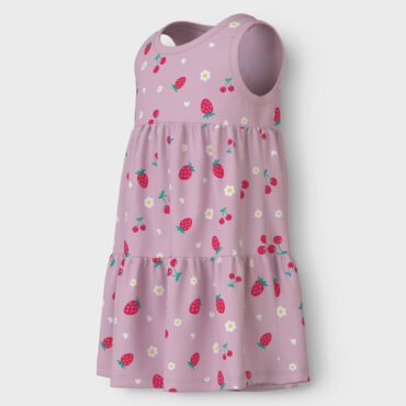 Παιδικό Φόρεμα Ροζ Με Φράουλες & Κεράσια Berries Name it