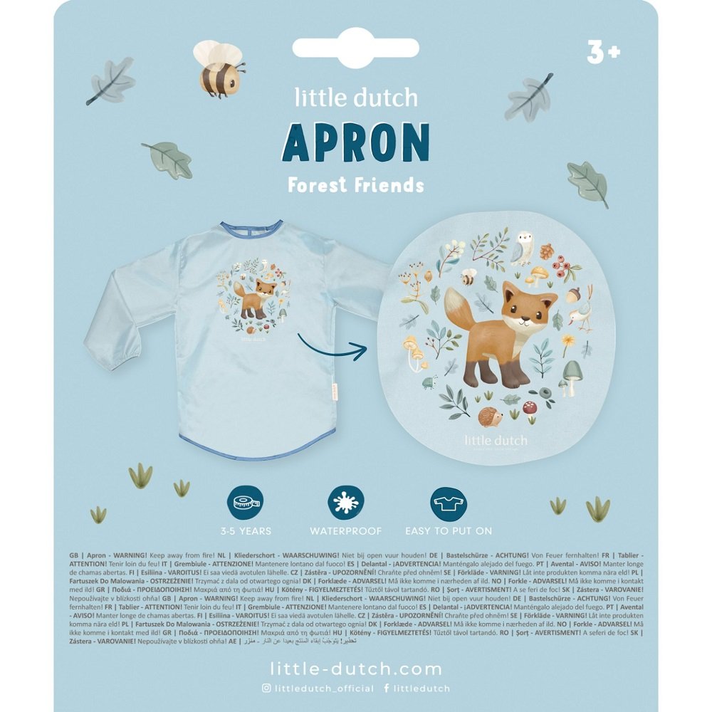 Μπλουζάκι-ποδιά ζωγραφικής Forest Friends Little Dutch