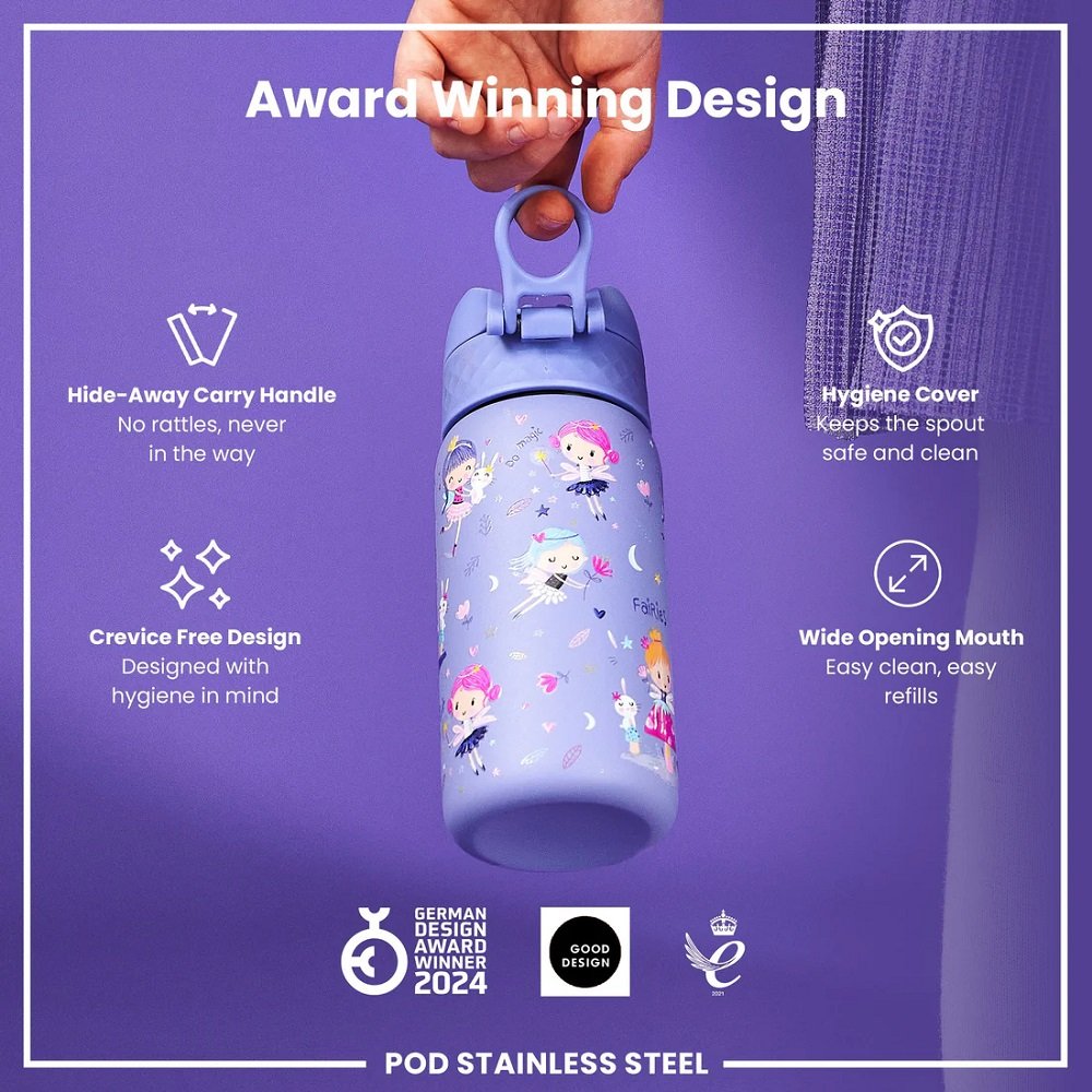 Μεταλλικό Μπουκάλι Νεράιδες 400ml Ion8