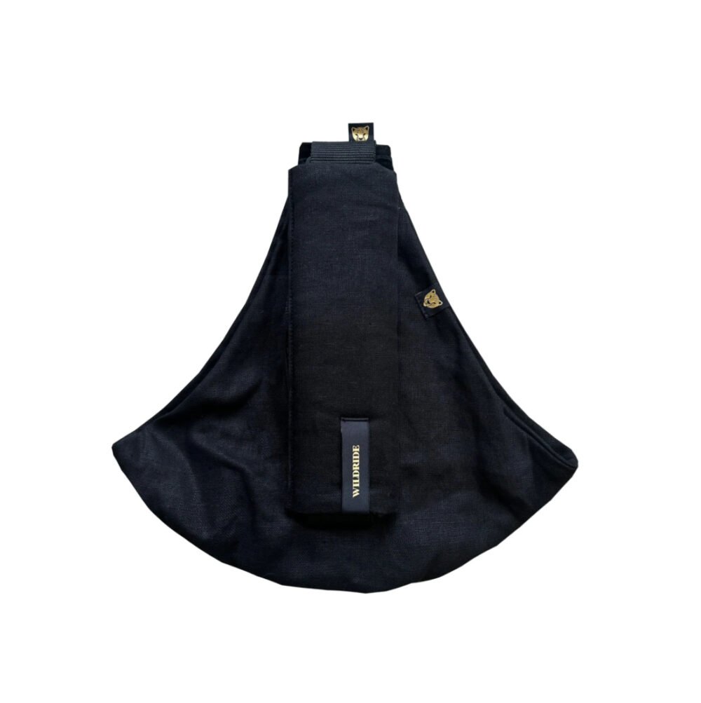 Μάρσιπος αγκαλιάς για νήπια Black Linen WILDRIDE