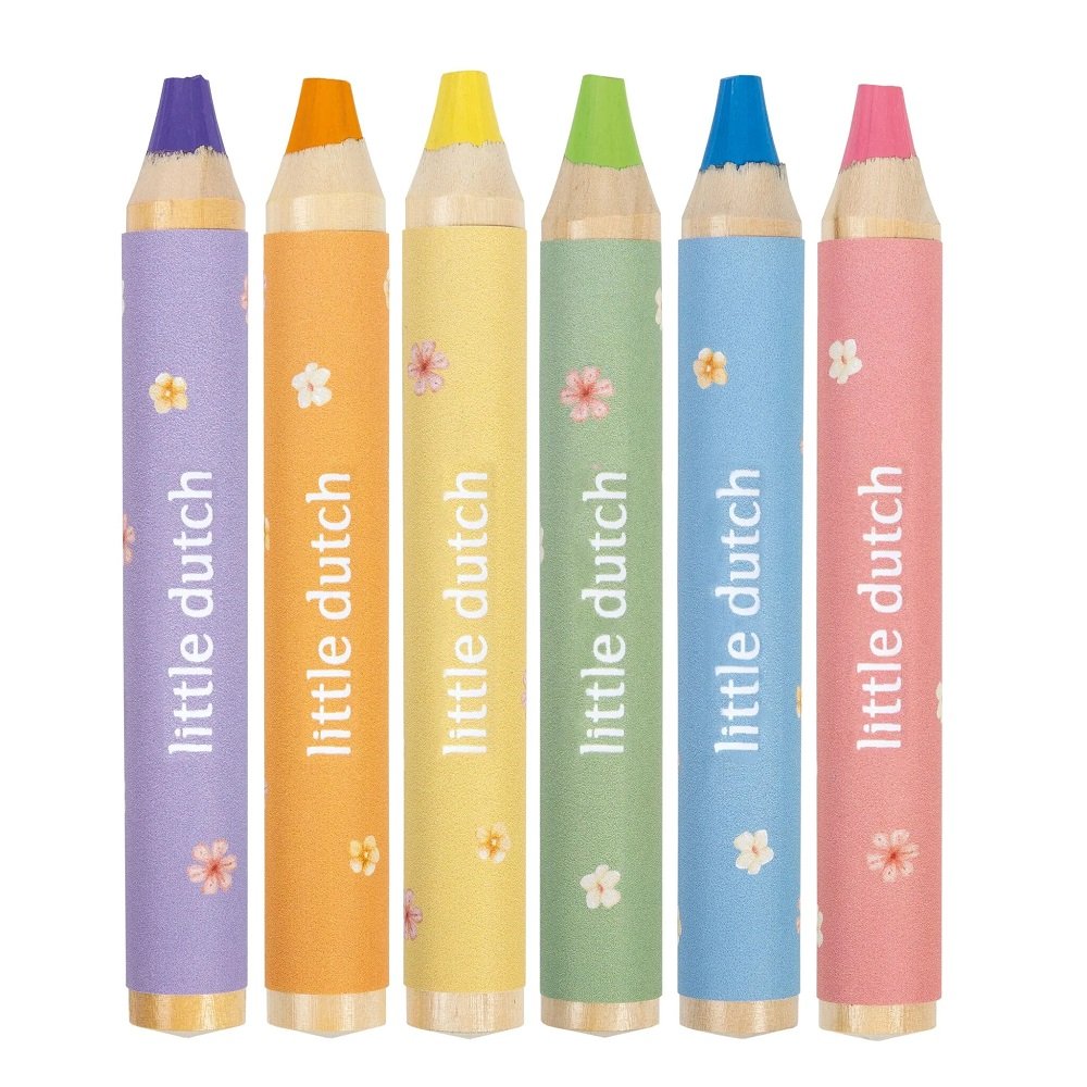 Σετ 6 ξυλομπογιές Rosa Little Dutch