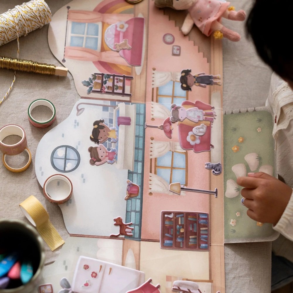 Βιβλιαράκι με αυτοκόλλητα Rosa Little Dutch