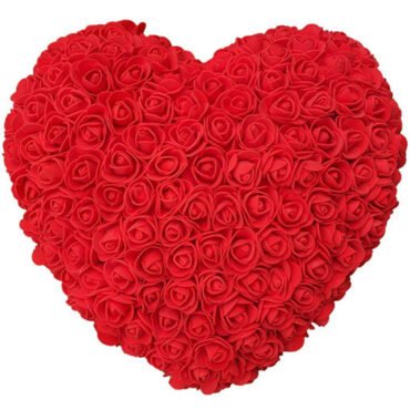 Καρδιά Με Κόκκινα Τριαντάφυλλα 23cm Σε Συσκευασία Δώρου