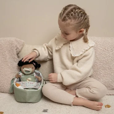 Υφασμάτινο μωρό σε καλαθούνα Evi 30 εκ. Little Dutch