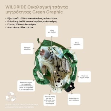 Οικολογική τσάντα μητρότητας Green Graphic WILDRIDE